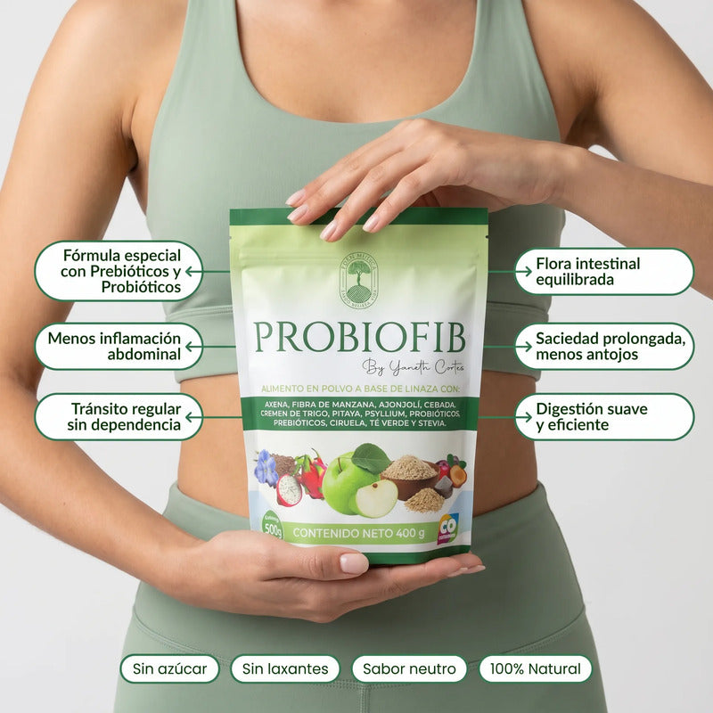 Probiofib Fibra Pre Y Probióticos Estreñimiento Pack X2 Naranja