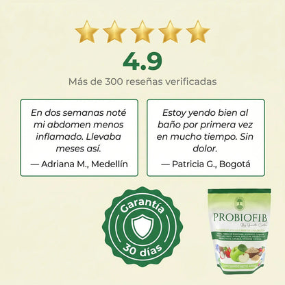 Probiofib Fibra Pre Y Probióticos Estreñimiento Pack X2 Naranja