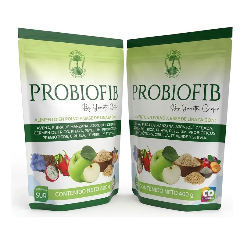 Probiofib Fibra Pre Y Probióticos Estreñimiento Pack X2 Naranja