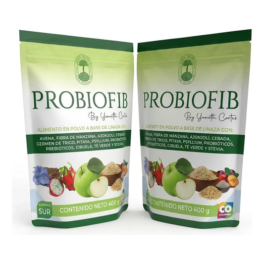 Probiofib Fibra Pre Y Probióticos Estreñimiento Pack X2 Naranja
