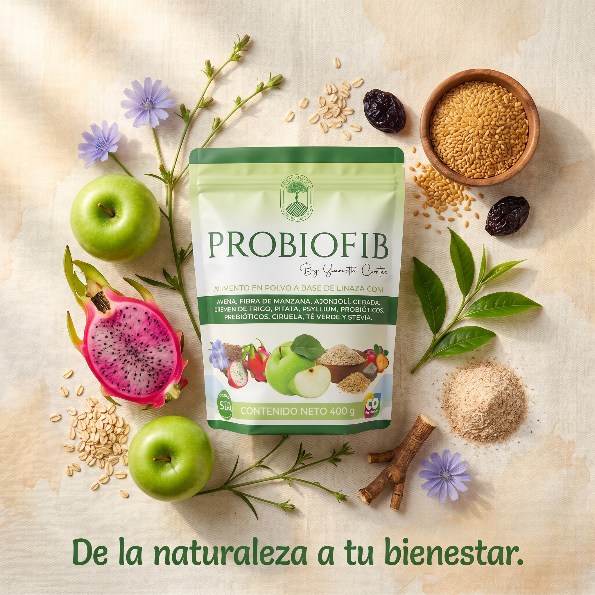 Probiofib  Fibra Reductora Con Prebióticos Y Probióticos Naranja
