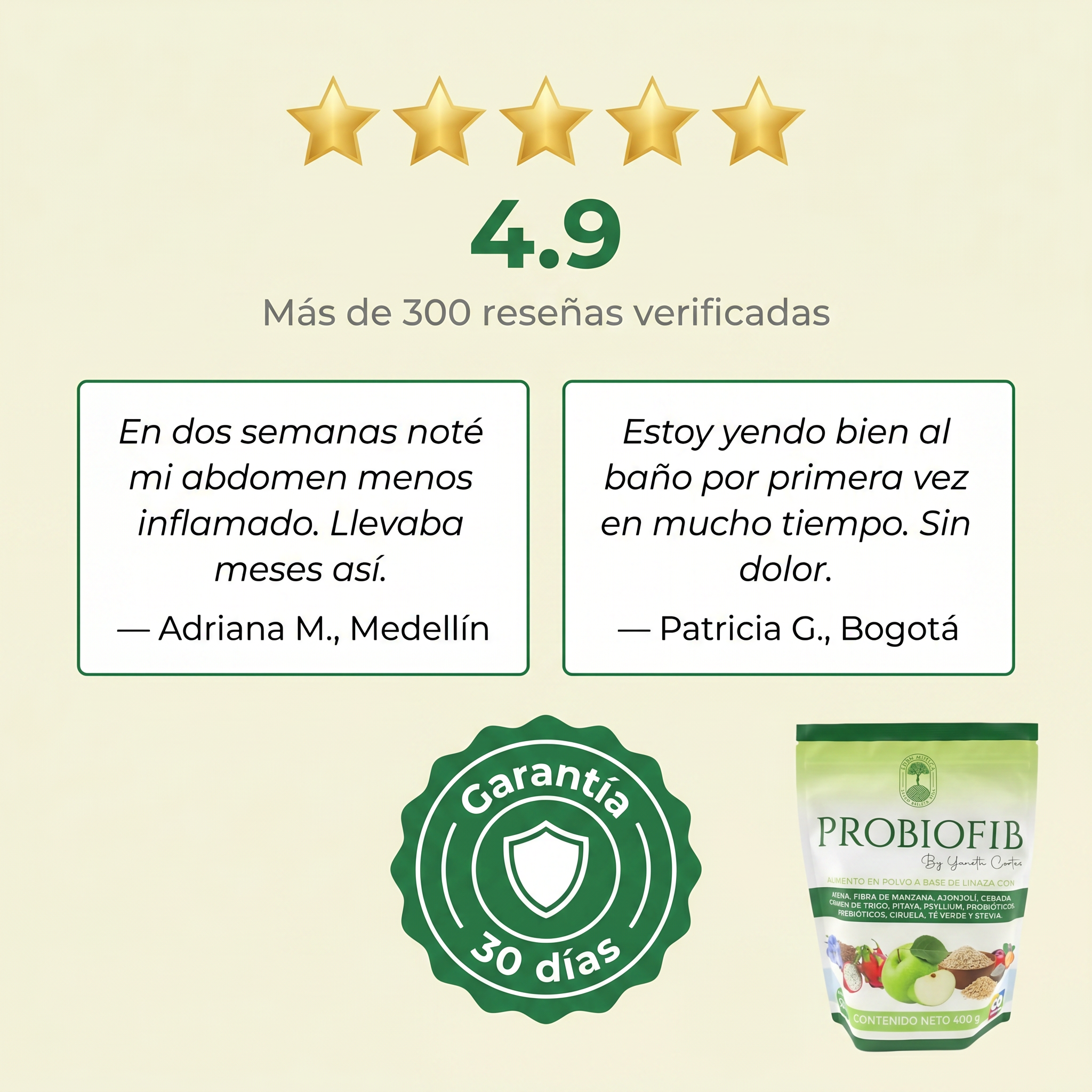 Probiofib  Fibra Reductora Con Prebióticos Y Probióticos Naranja